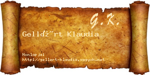 Gellért Klaudia névjegykártya