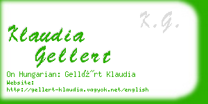 klaudia gellert business card